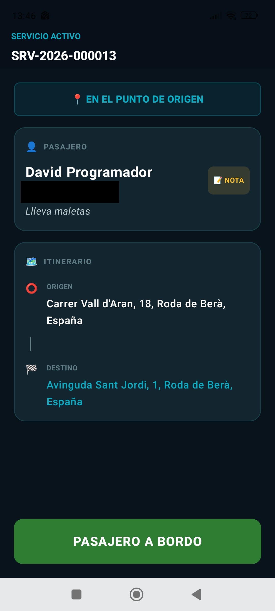 En el origen en la aplicación móvil MOVIVT